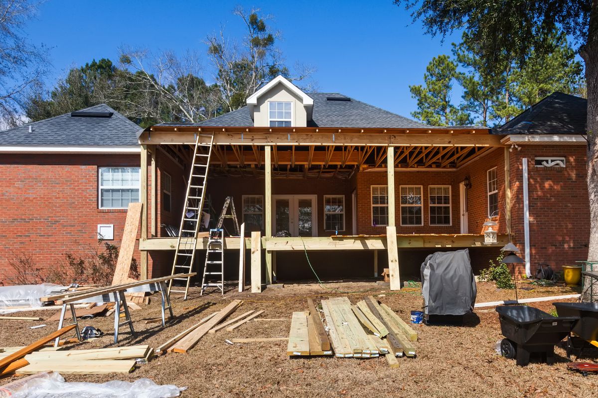 Home exterior under remodel