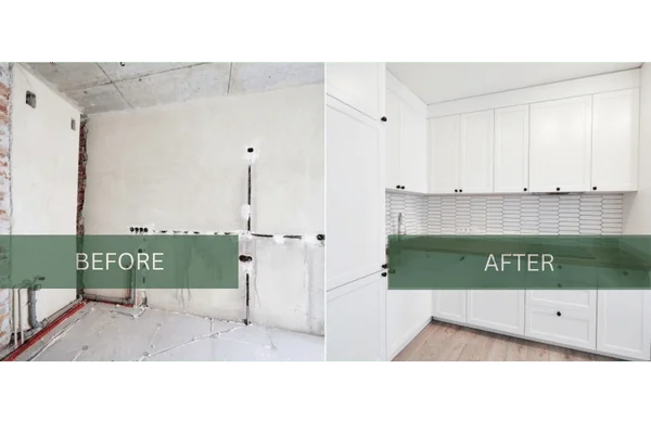 before and after kitchen remodel