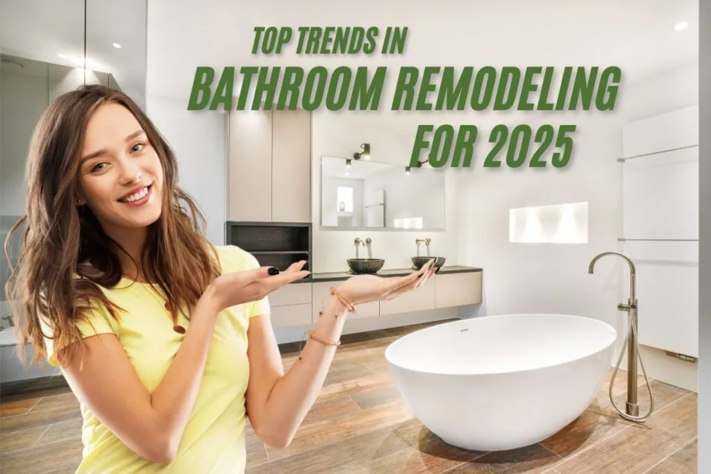 woman in modern bathroom interior