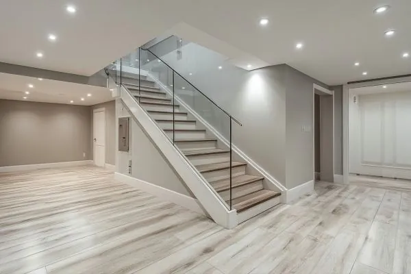 low ceiling basement design with more space